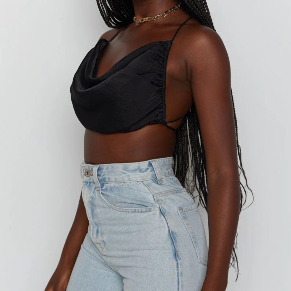 Lioness Born to be Wild Crop Top in Black